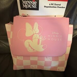 Bioworld Pink Minnie Mouse 2-Piece Travel Pouch Set
